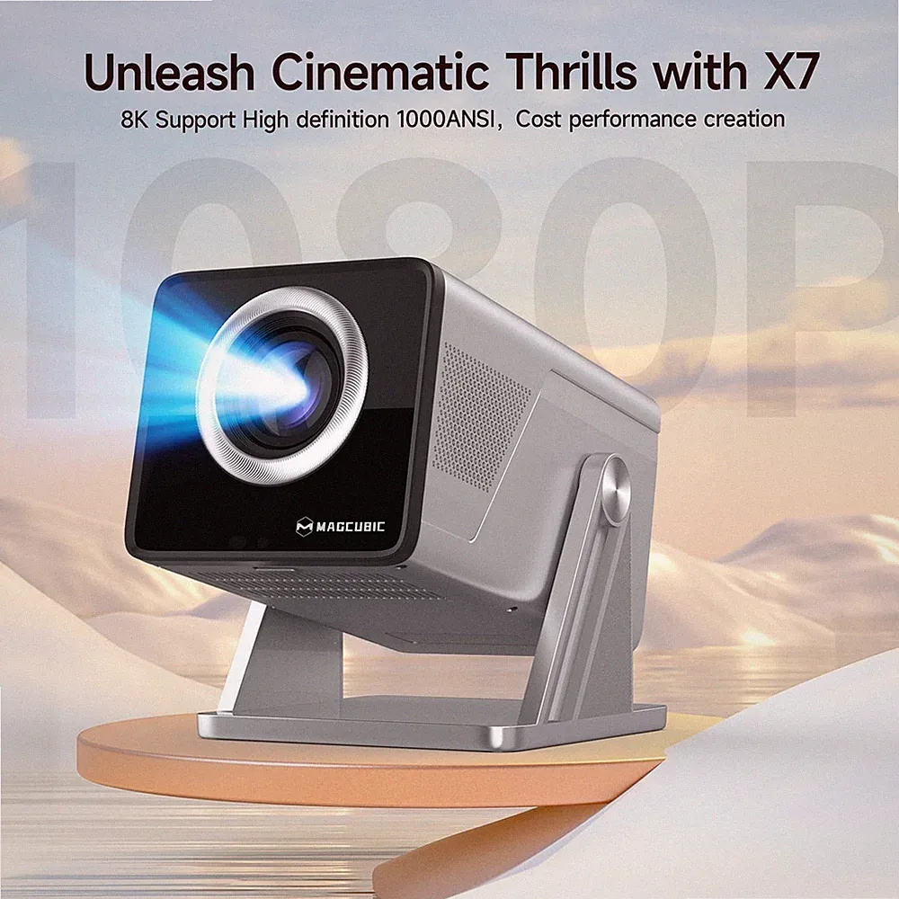 Magcubic X7 Heimkino-Projektor – Native 1080p Full HD-Auflösung, 1000 ANSI Lumen
