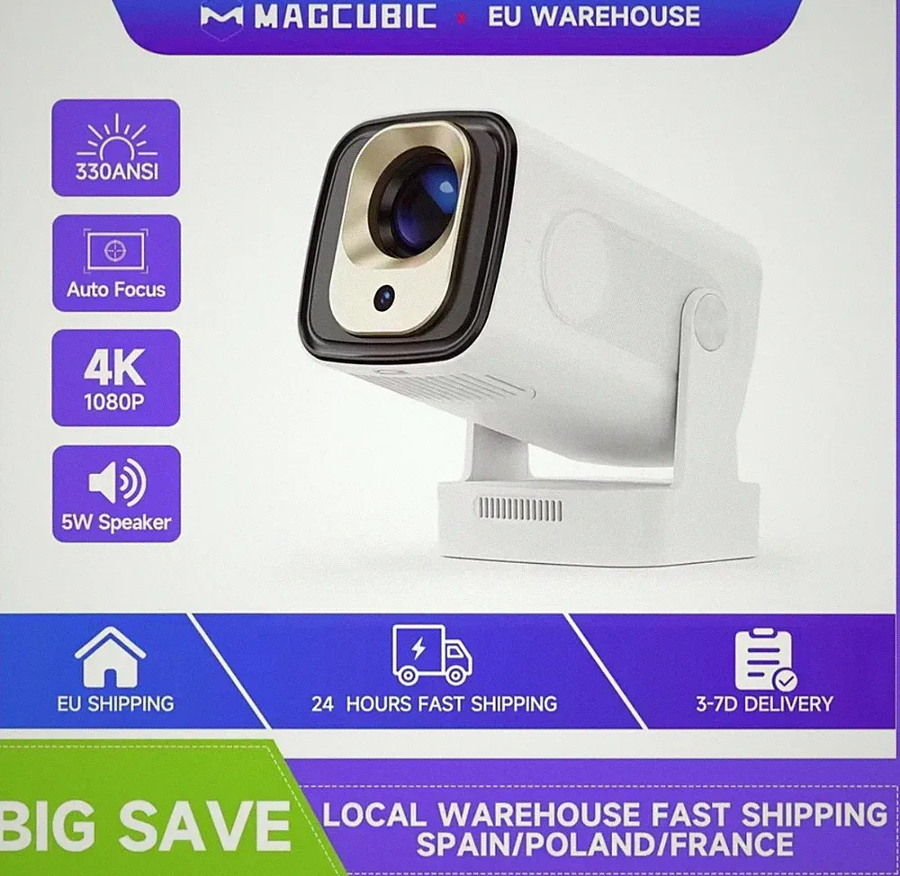 Magicubic 4K BT5.4 Wifi Projektor Android 11 Projektor 1080P Autofokus Heimkino
