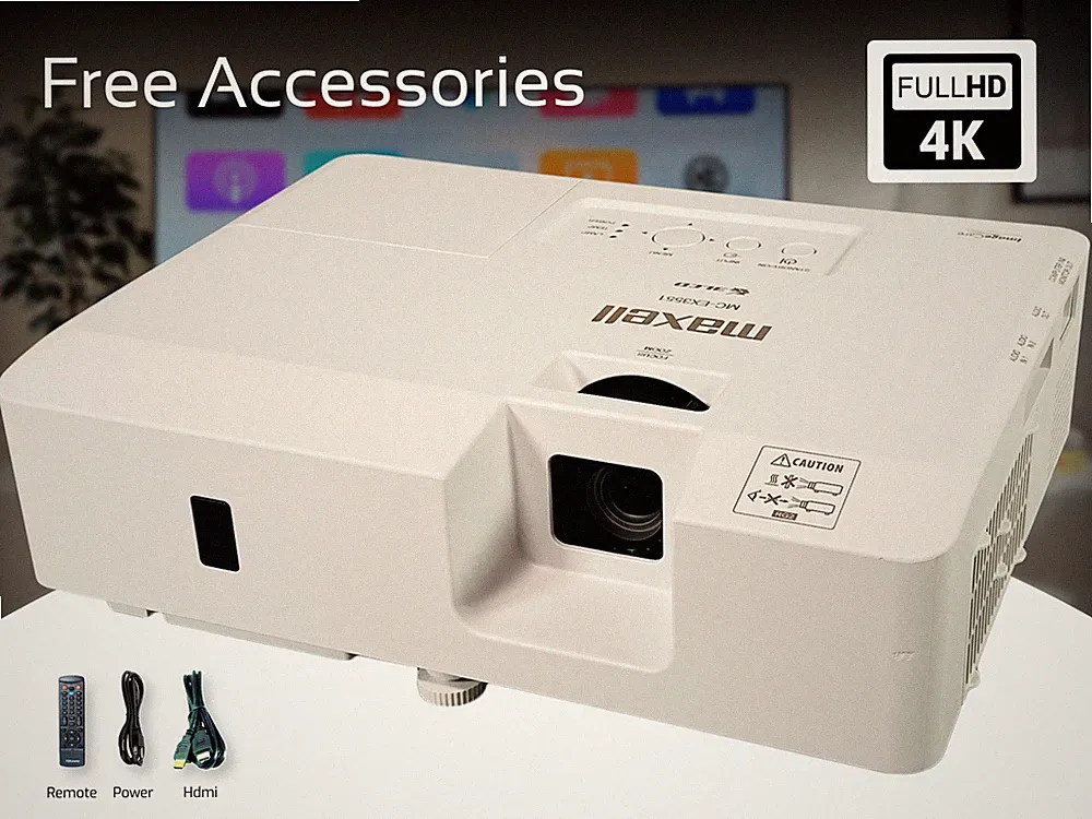 Maxell MC-EX3551 3LCD Beamer 3700 ANSI Lumen Für Heimkino 2160p 4:3