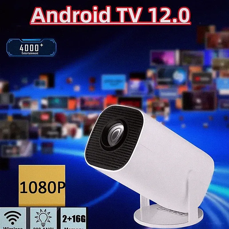 Mini 1080P Beamer UHD Heimkino Projektor 5G WiFi Bluetooth Android Taschenkino