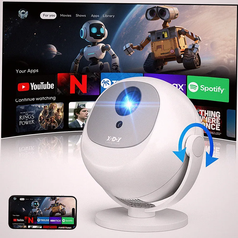 Mini 4K Beamer Tragbarer UHD Projektor Android WiFi Heimkino Theater Bluetooth