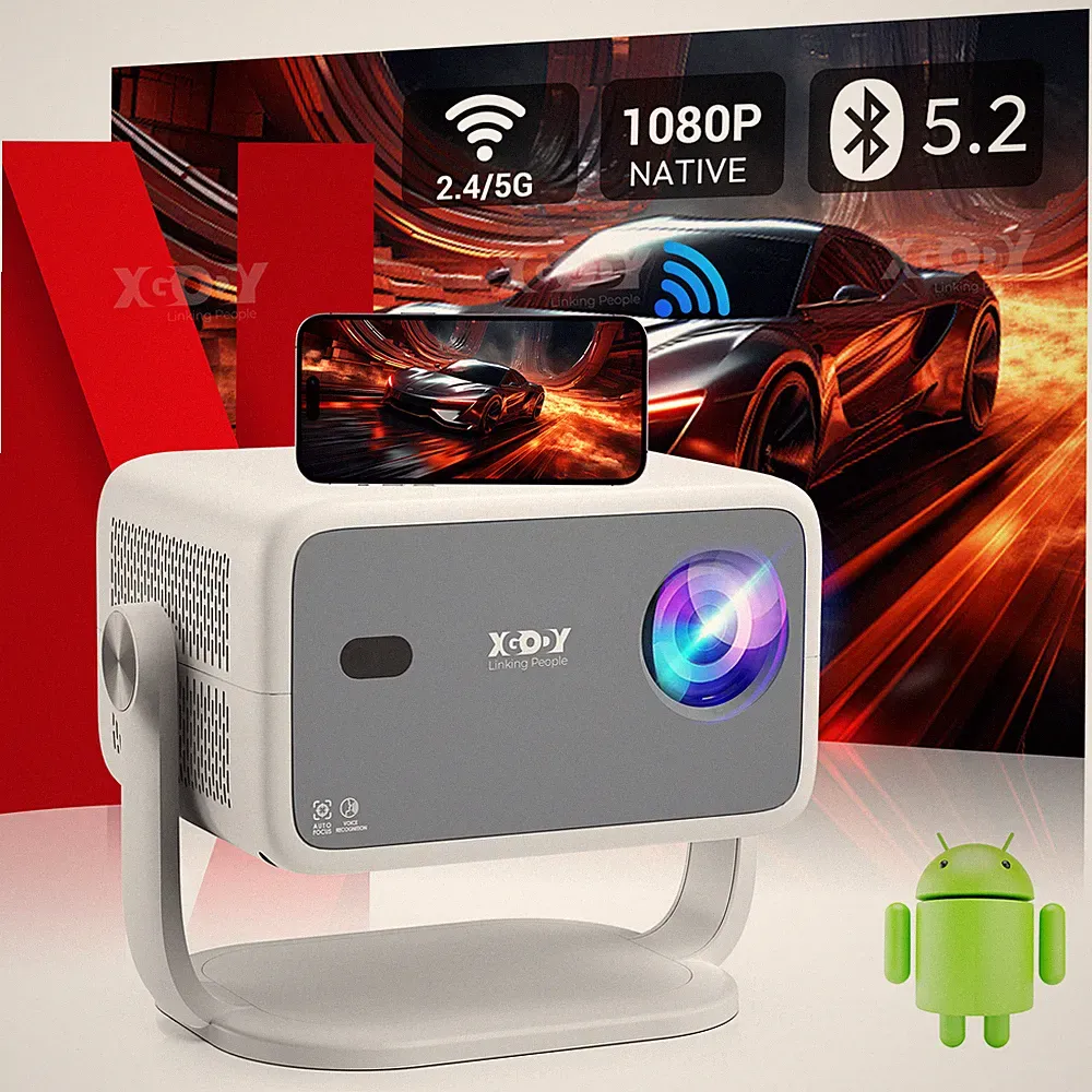 Mini Android 13 Projektor tragbarer Video Film 5G WiFi Smart Beamer für Heimkino