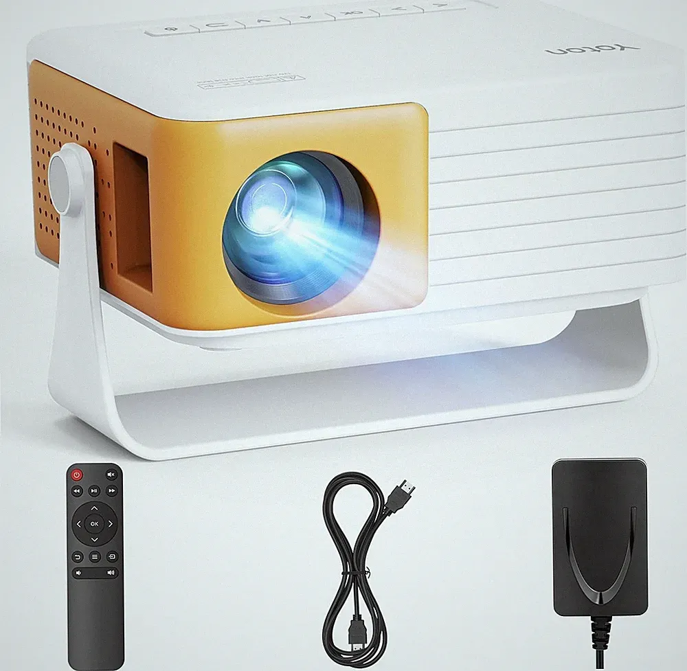 Mini Beamer 1080P 15000 Lumen HDMI USB 420g kompakt Heimkino 50x Zoom Set