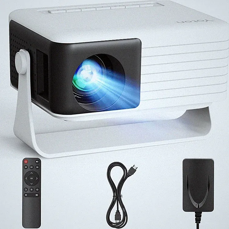 Mini Beamer 1080P 15000 Lumen tragbar für Heimkino Schwarz 1 Stück HDMI USB