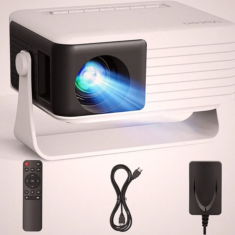 Mini Beamer 1080P 15000L Tragbar HDMI USB Smartphone Heimkino