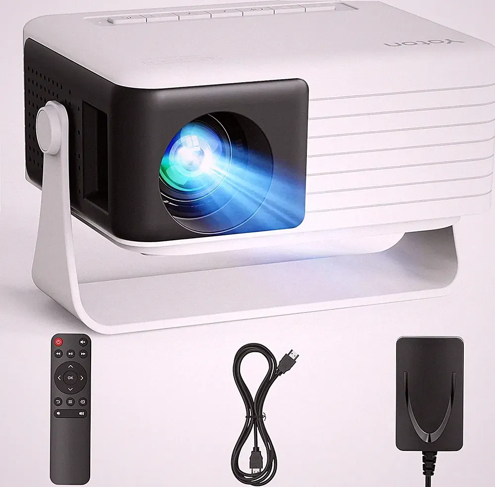 Mini Beamer 1080P 15000L YOTON 180° Drehung Auto Keystone 50% Zoom HDMI USB PS5