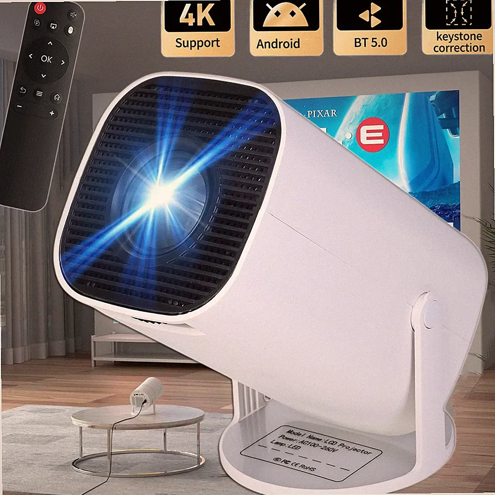 Mini Beamer 1080P HD Heimkino Projektor WiFi 6 BT 5.0 Projektor Videoprojektor