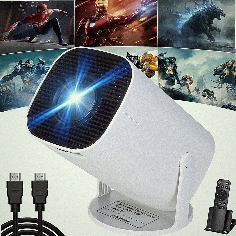 Mini Beamer 1080p Mini Projektor mit Bluetooth Auto Trapezkorrektur Video Beamer