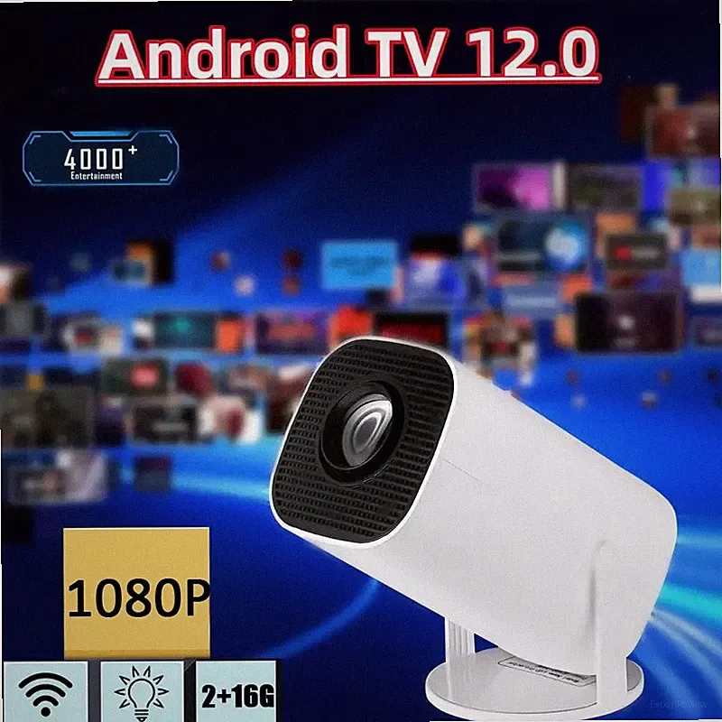 Mini Beamer 1080P UHD Heimkino Projektor LED WiFi Bluetooth Android Taschenkino