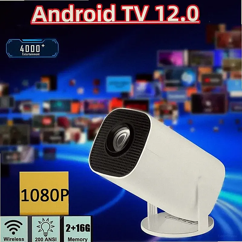 Mini Beamer 1080P UHD Heimkino Projektor LED WiFi Bluetooth Android Taschenkino