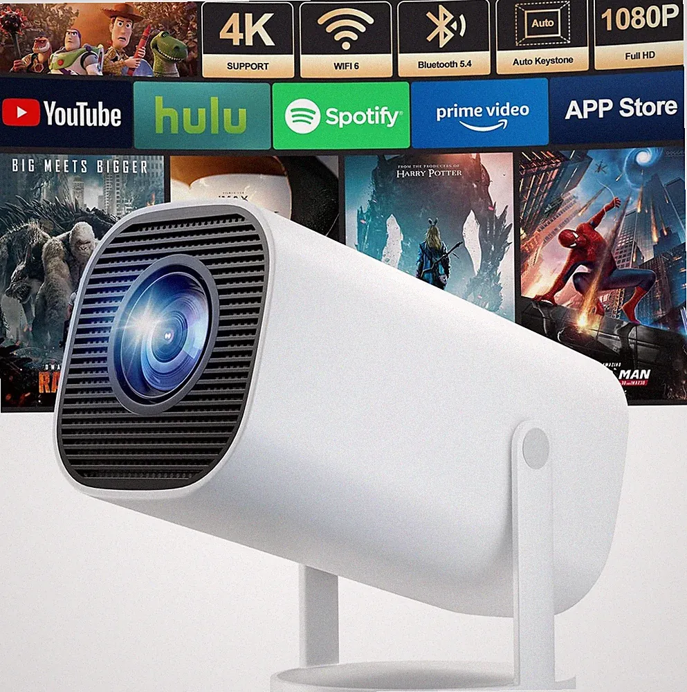 Mini Beamer 4K/1080P Unterstützt, Beamer Outdoor, Tragbarer Projektor | Beamer