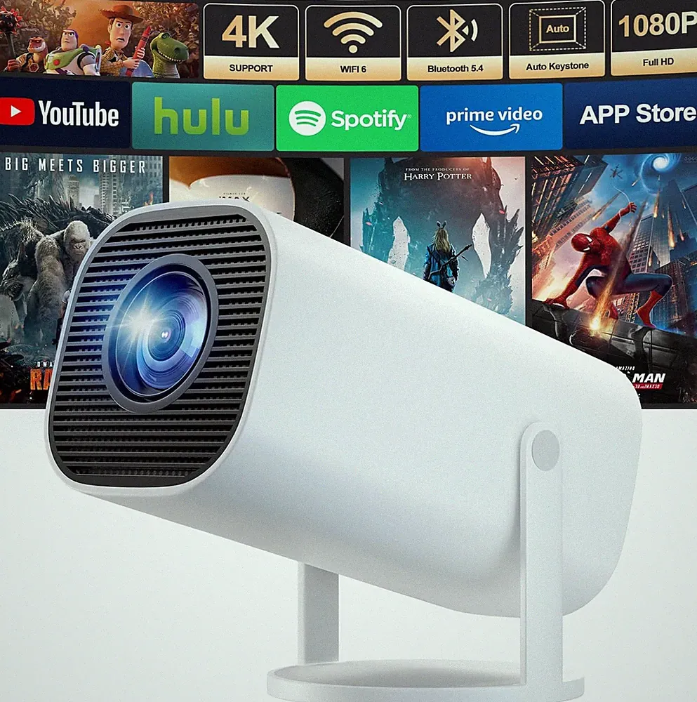 Mini Beamer 4K/1080P Unterstützt, Beamer Outdoor, Tragbarer Projektor | Beamer M