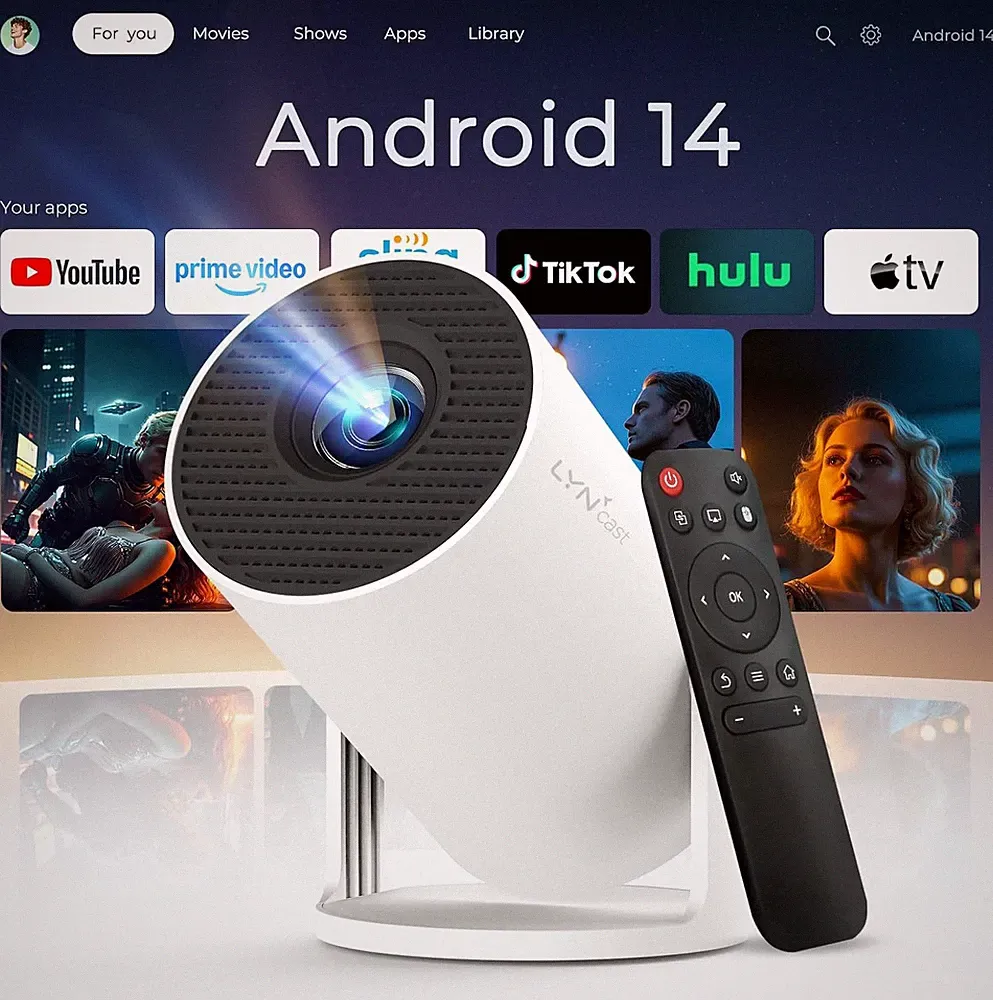 Mini Beamer 4K 1080P Unterstützt Klein Projektor Mit Wifi 6 Bluetooth 5.4, Auto