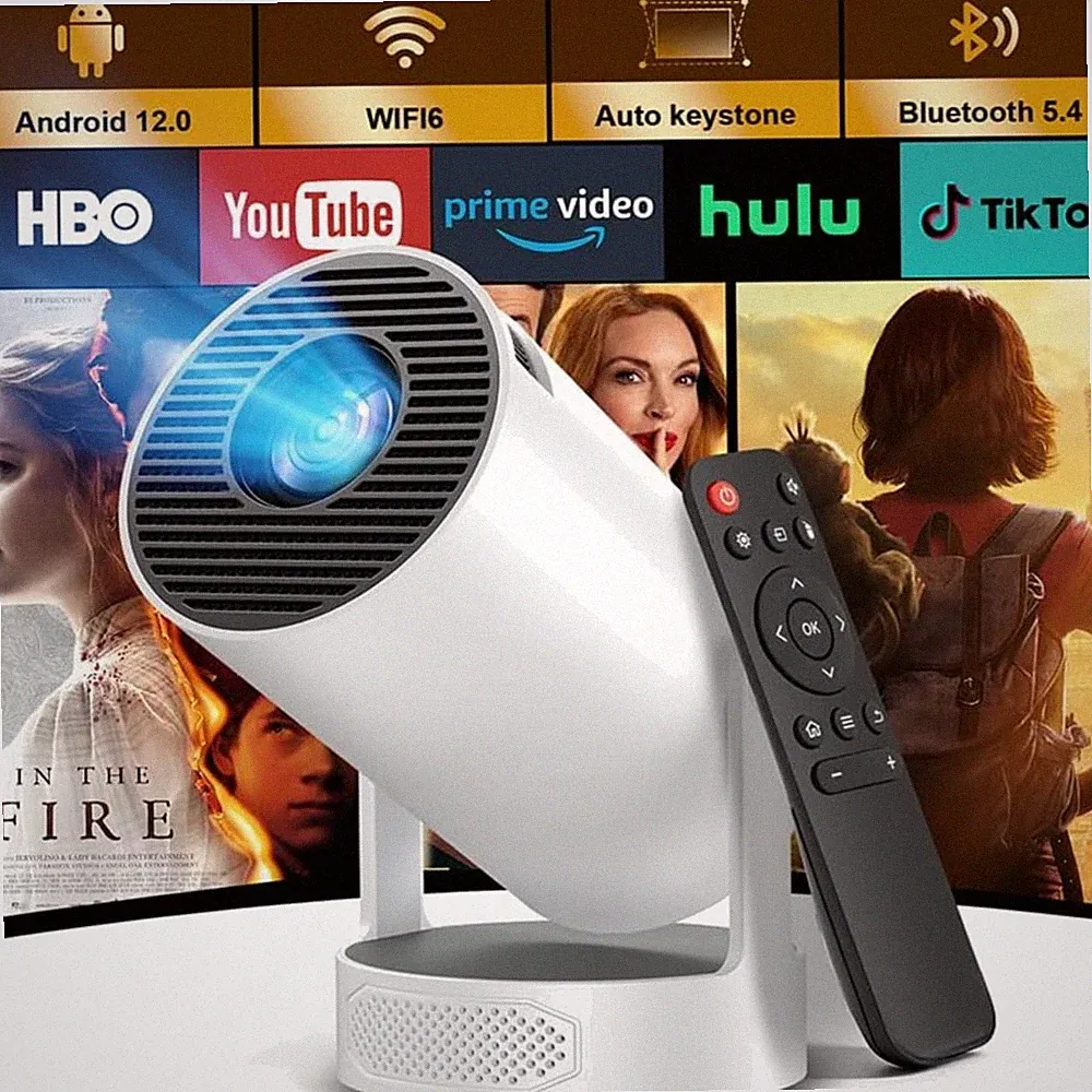 Mini Beamer 4K Full HD tragbar WiFi Bluetooth 1080p LED Projektor