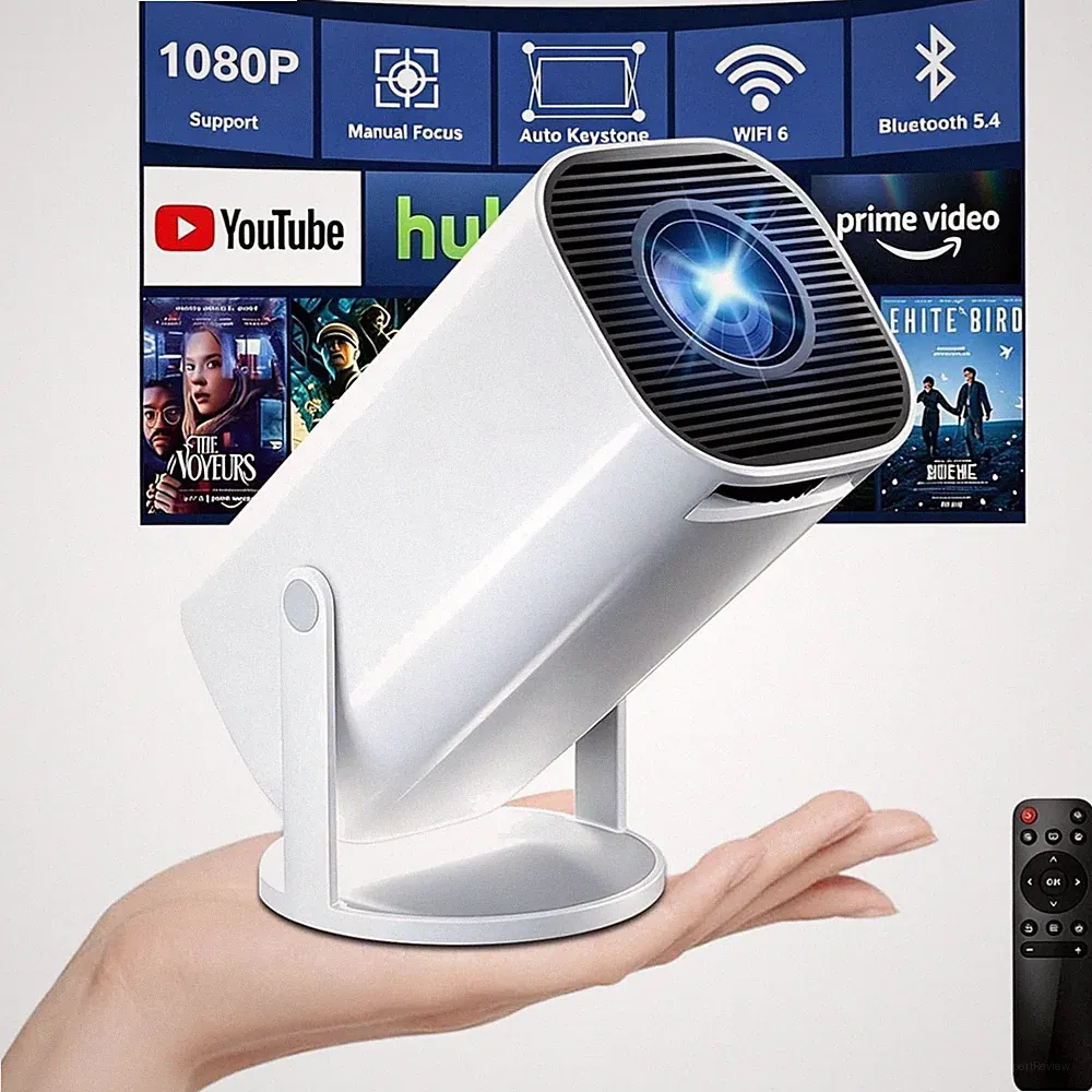 Mini Beamer 4K Full HD WiFi Bluetooth Tragbar Heimkino Projektor
