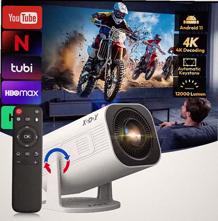 Mini Beamer 4K mit Android & WLAN – Heimkino für Zuhause & Outdoor