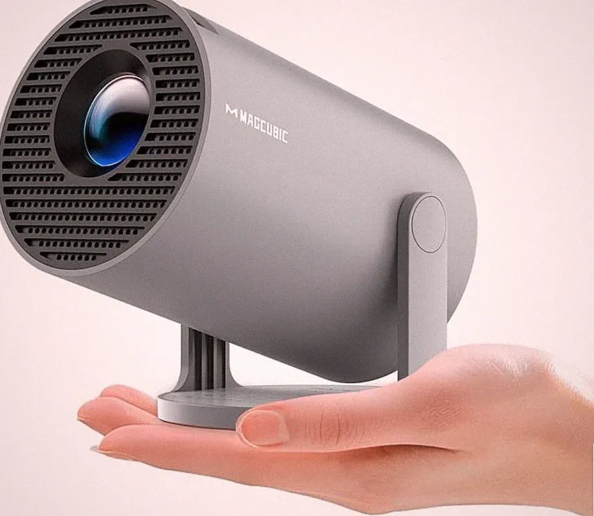 Mini Beamer 4K Unterstützt | Smart Projector 5G WiFi 6 BT 5.4, Mini Projektor...