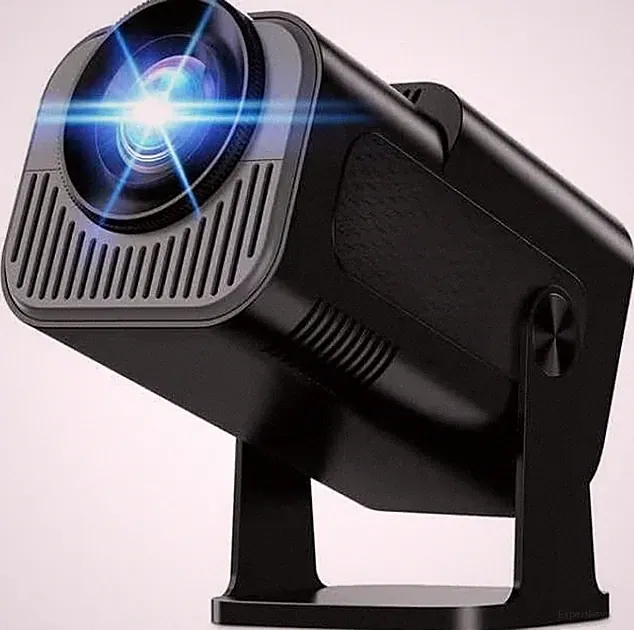 Mini Beamer 4K WiFi 6 Bluetooth 5,,0 Projektor Android 180° Drehbarer Standfuß