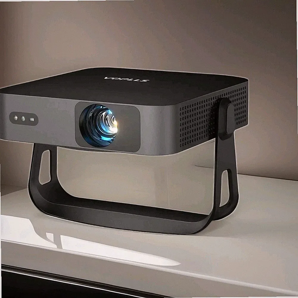 Mini Beamer【Autofokus/Trapezkorrektur】 Projektor 1080P Full HD 500ANSI WiFi6...