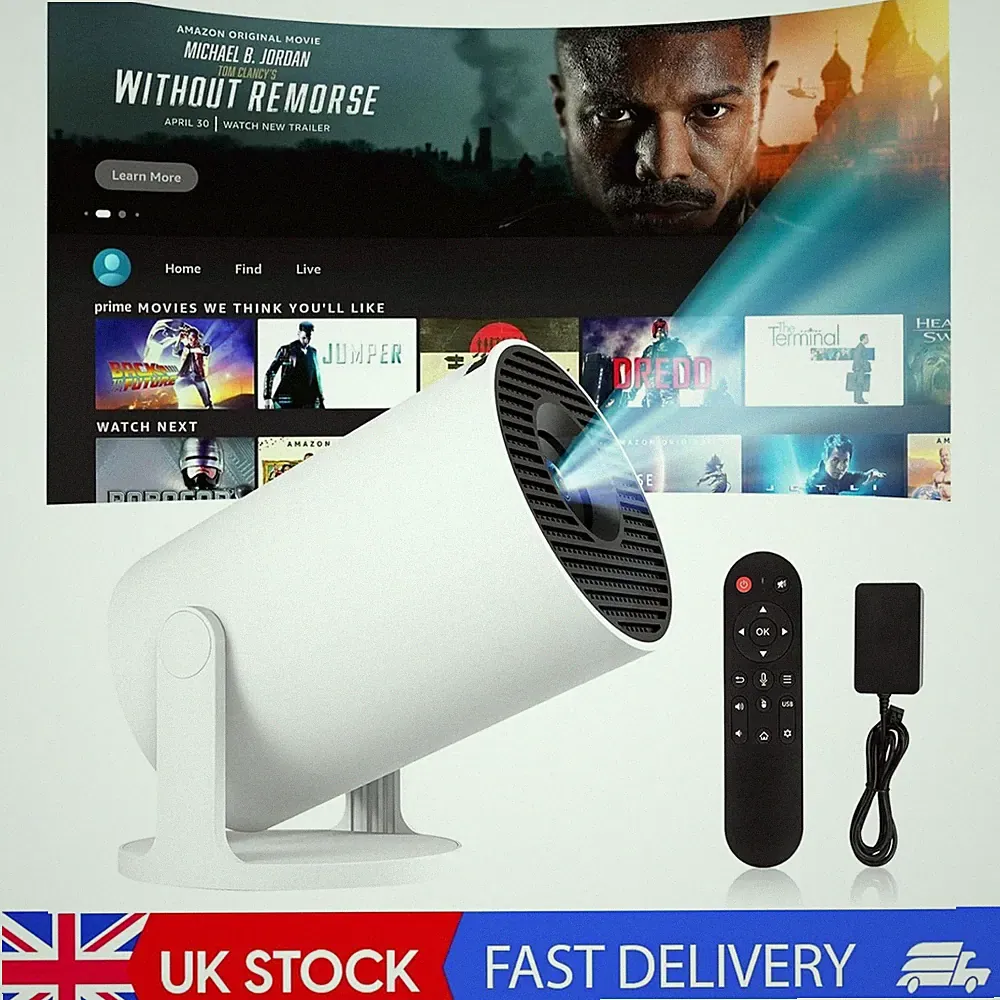 Mini Beamer für Bedroome WiFi 6 BT 5.4 1080P Unterstützung Smart Projektor