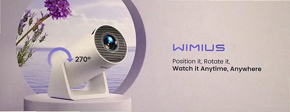 Mini Beamer Full HD 1080P 4K WiFi Projektor tragbar Heimkino LED Bluetooth Weiß