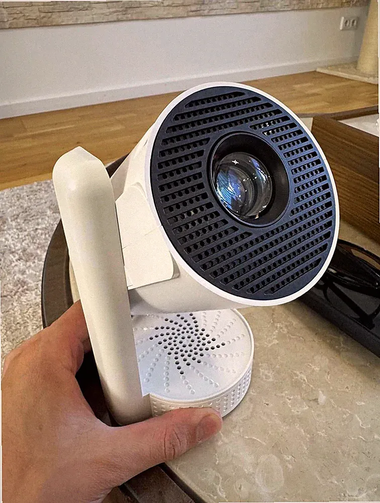 Mini Beamer Full HD 4K Heimkino Projektor - weiß mit HDMI & USB Anschluss