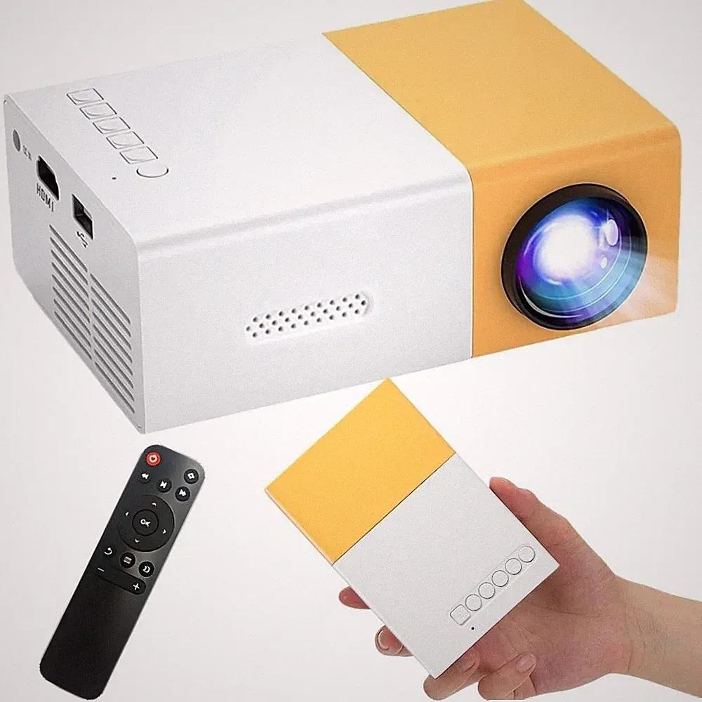 Mini Beamer Full HD HDMI USB LED Projektor Heimkino Tragbar Fernbedienung
