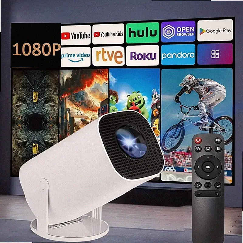 Mini Beamer HD 1080P Projektor Heimkino 5G WiFi Bluetooth HDMI Android TV
