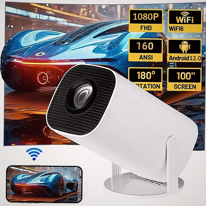 Mini Beamer HD Heimkino Projektor 5G WiFi Bluetooth Beamer Taschenkino 1080P NEU