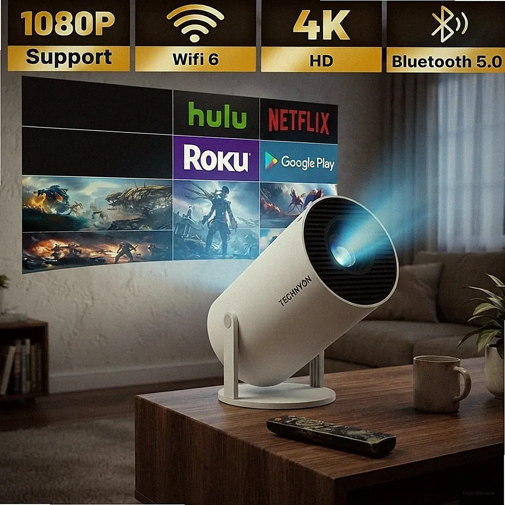 Mini Beamer mit 12000 Lumen & Android 11.0 - All-in-One Home Entertainment