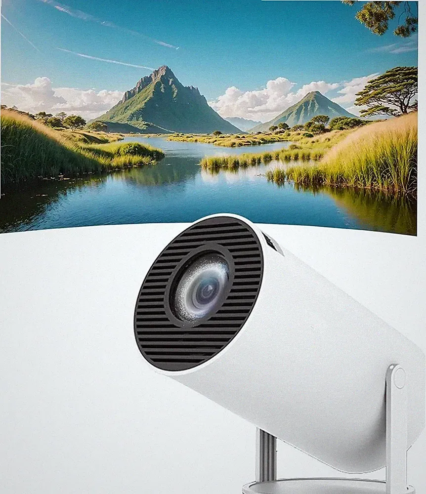 Mini Beamer mit 4K 1080P UnterstützungTragbarer Beamer mit 180°