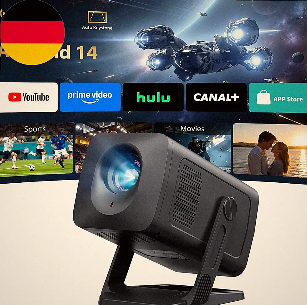 Mini Beamer Mit Android 14, Unterstützt 4K & 1080P | NIX500 Smart Beamer, Projek