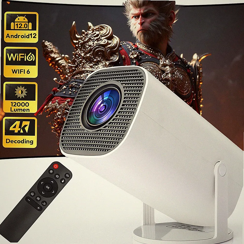 Mini Beamer Projektor Android Heimkino Projector HD 1080P 180°Dreh Heimprojektor
