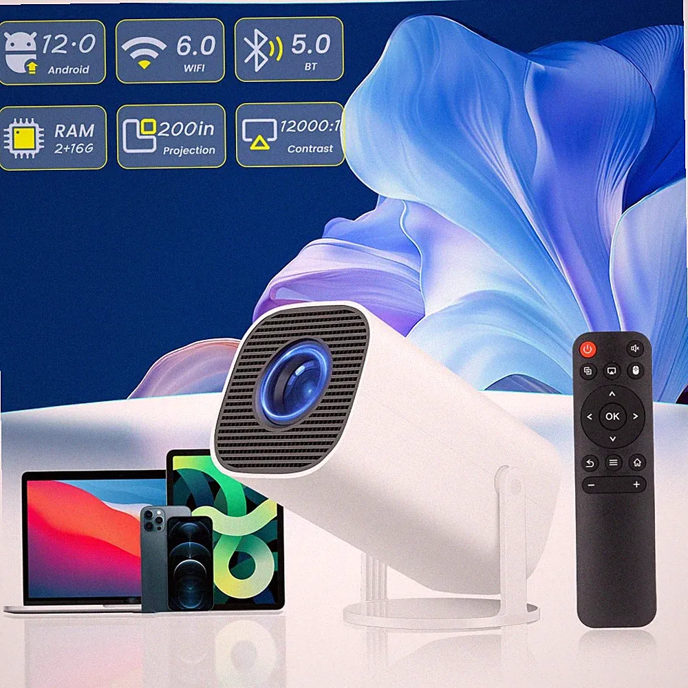 Mini Beamer Projektor FHD 1080P WiFi Bluetooth Projektor Kleiner Videoprojektor