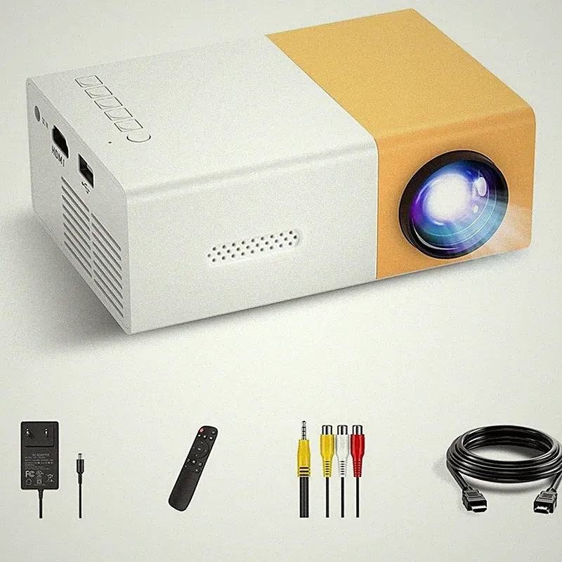 Mini Beamer PVO Beamer Klein für Zeichentrickfilme LED Handy Video Full HD