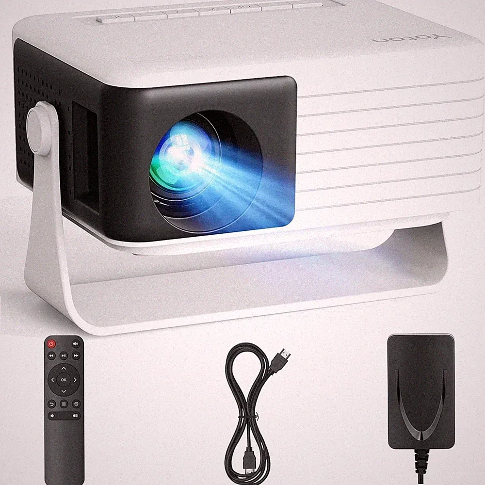 Mini Beamer Tragbar 1080P LED 15000Lumen HDMI USB Handy Smartphone