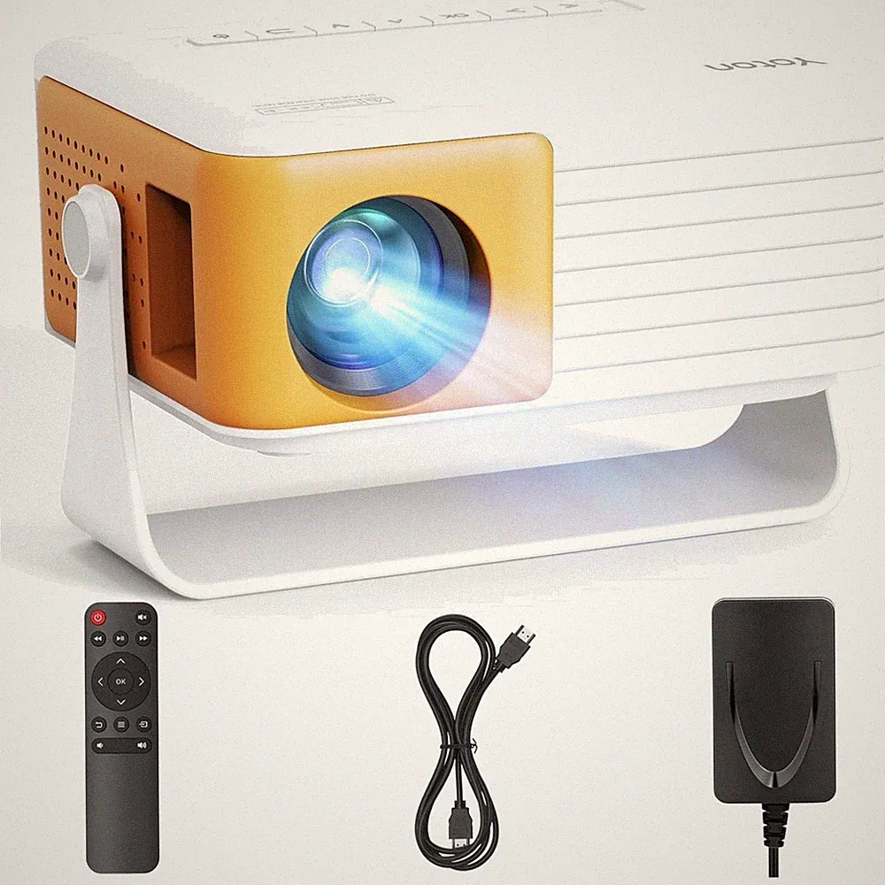 Mini Beamer, Tragbar, Full HD 1080P, 15000 Lumen, HDMI/USB, Heimkino