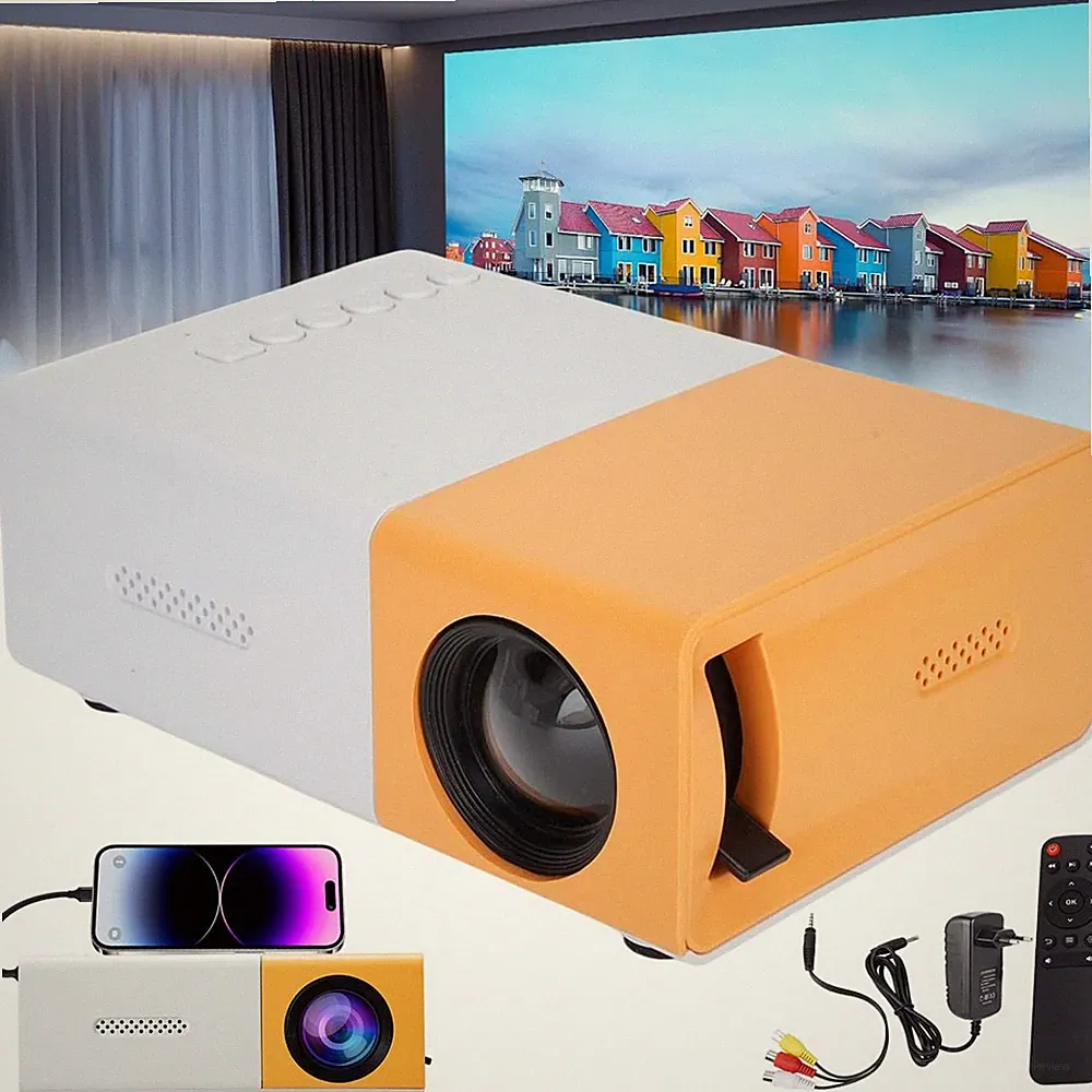 Mini Beamer Tragbarer Videoprojektor 1080P Heimkino Filmprojektor für Smartphone