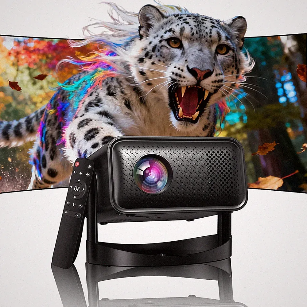 Mini Beamer Unterstützt 4K 1080P, UCOCARE Smart Projector Integrierte APP
