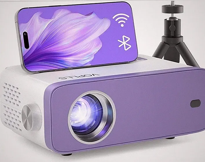 Mini Beamer, WiFi Bluetooth Full HD 1080P für Handy, Tablet/Laptop/PC , HDMI