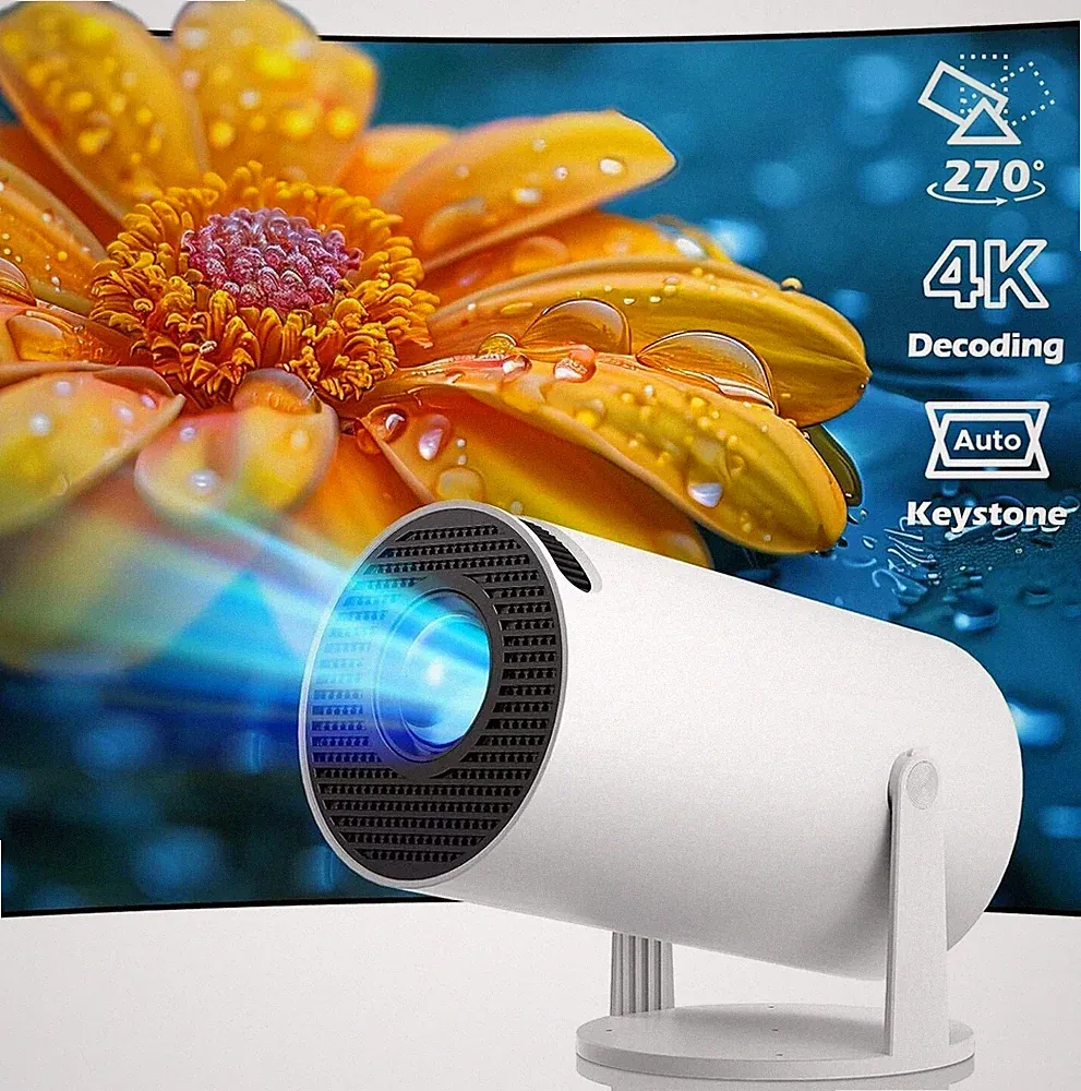 Mini Beamer WiFi6 Bluetooth 5.0, Unterstützung Full HD 4K Decodierung Projektor, Pro6