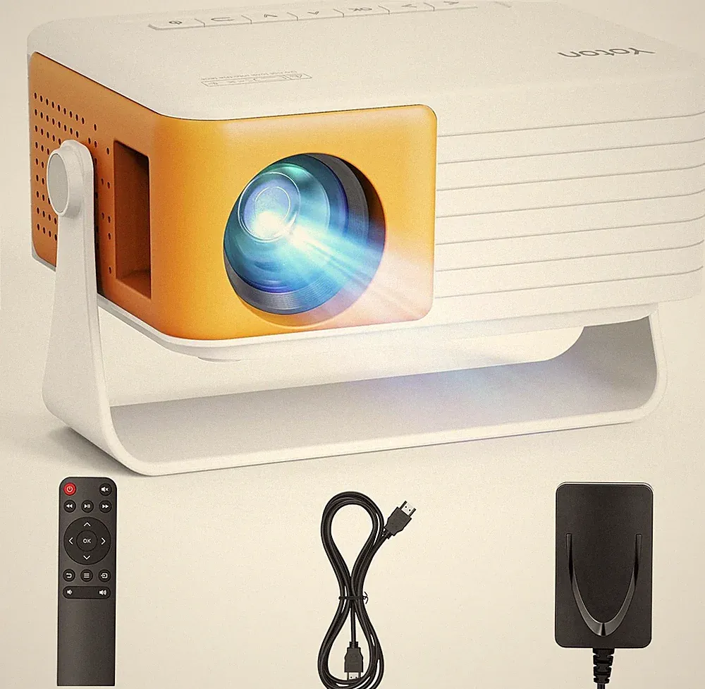 Mini Beamer Y3 180° Drehbar Auto Keystone 1080P 15000L 50% Zoom HDMI USB PS5 TV