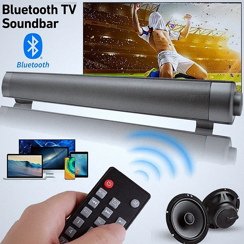 Mini Bluetooth Soundbar Subwoofer für Handy/Tablet/Projektor/TV Lautsprecher USB