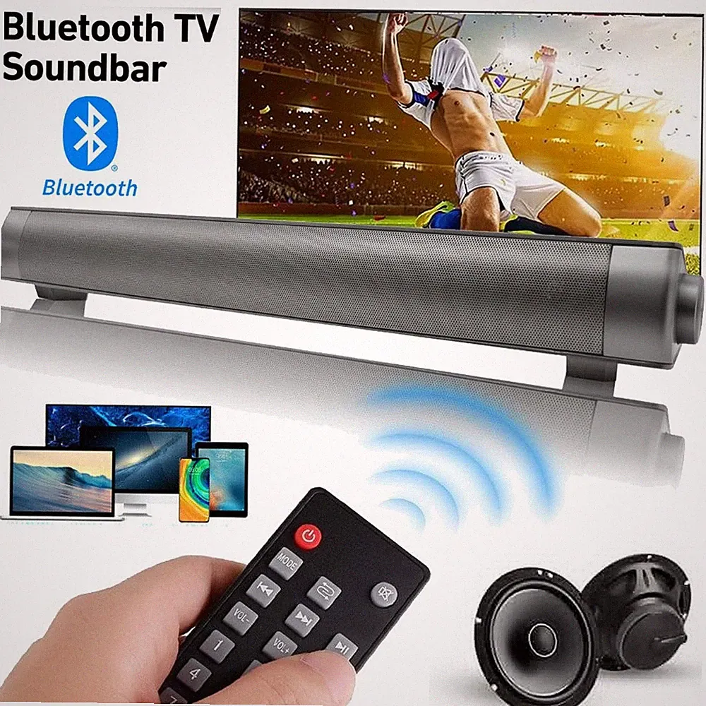 Mini Bluetooth Soundbar Subwoofer für Handy/Tablet/Projektor/TV Lautsprecher USB