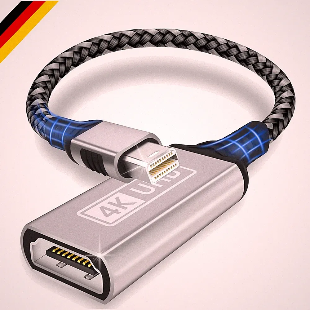 Mini DisplayPort auf HDMI 4K Adapter Nylon Aluminium stabiler Multi-Device