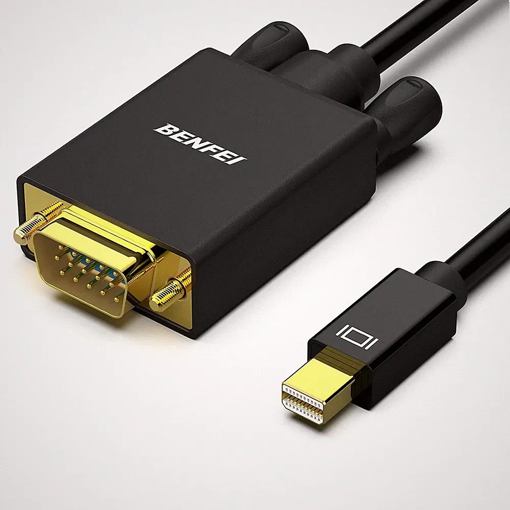 Mini DisplayPort auf VGA Adapterkabel - 1,8m, 1080P, MacBook, Surface Pro usw.