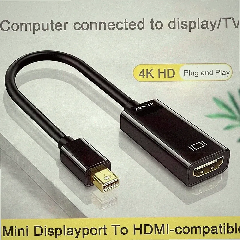 Mini DP zu HDMI-Adapter: 4K/1080p, 60Hz für TV, Projektor, PC, Apple MacBook