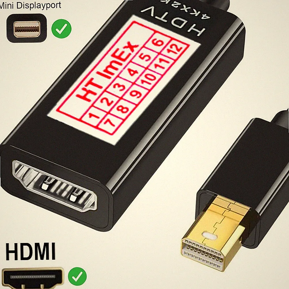 Mini DP zu HDMI-Adapter: 4K/1080p, 60Hz für TV, Projektor, PC, MacBook