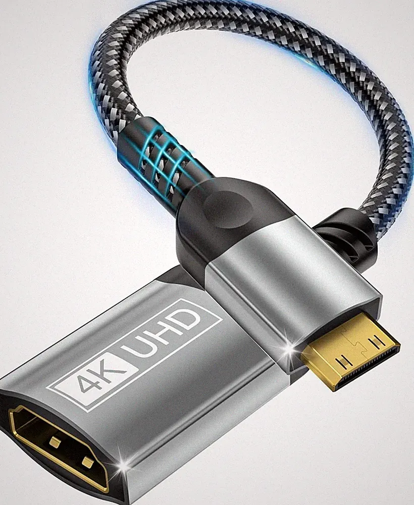 Mini HDMI Adapter 4K 60Hz 3D HDR 18Gbps für Laptop Tablet HDTV Projektor Kamera