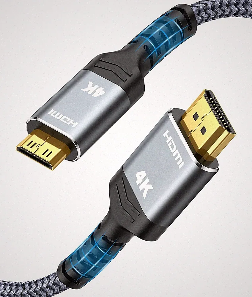 Mini HDMI auf HDMI Kabel 1,8M 4K@60Hz Nylon Geflochten